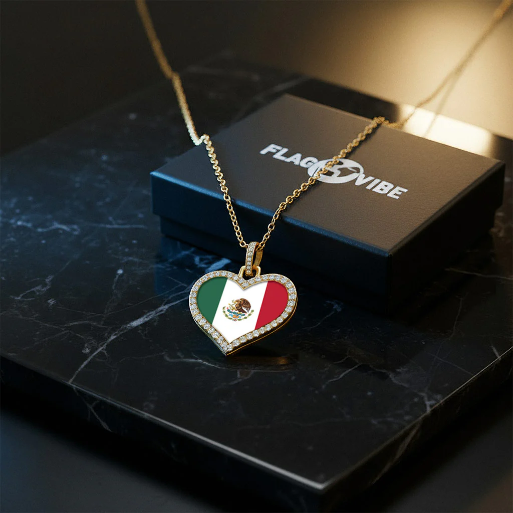 Customizable Flag Heart Necklace - Image 5